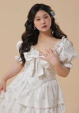 "Bouquet and Coral Island" Dress, Large Size