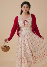 "Strawberry Farm" knit cardigan, large size