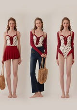 "Strawberry Jam" one-piece swimsuit