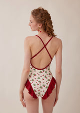 "Strawberry Jam" one-piece swimsuit