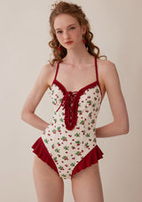 "Strawberry Jam" one-piece swimsuit