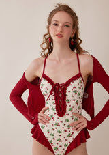 "Strawberry Jam" one-piece swimsuit