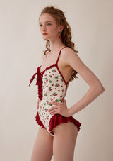 "Strawberry Jam" one-piece swimsuit