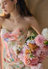 "Moon Viewing and Flower Mirror" Corset