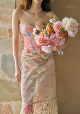 "Moon Viewing and Flower Mirror" Skirt