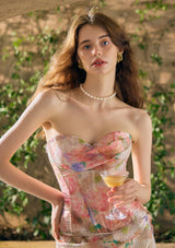 "Moon Viewing and Flower Mirror" Corset