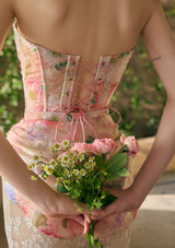 "Moon Viewing and Flower Mirror" Corset