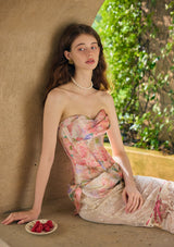 "Moon Viewing and Flower Mirror" Corset
