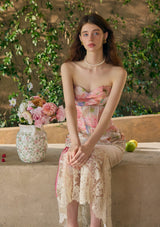 "Moon Viewing and Flower Mirror" Skirt