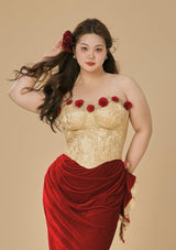 "Spanish Wild Rose" Corset Dress Plus Size