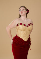 "Spanish Wild Rose" Corset Dress Plus Size