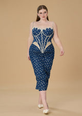 "Freesia" corset dress, large size