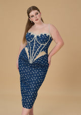 "Freesia" corset dress, large size