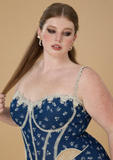 "Freesia" corset dress, large size