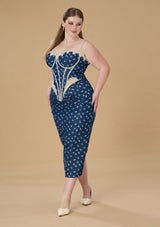 "Freesia" corset dress, large size