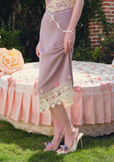 "Beautiful Flower Banquet" knit dress