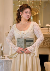 "White Moon Dance" tops in large sizes