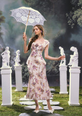 「風に揺れるパープルアイリス」ドレス