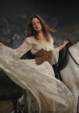 スエードアンダーバストコルセット