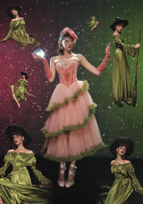 グレープグリンダコルセットドレス(ロング)