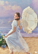 「パラダイス島の波」コルセットドレス大きいサイズ