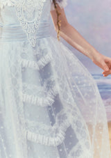 「パラダイス島の波」コルセットドレス大きいサイズ