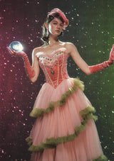 グレープグリンダコルセットドレス(ロング)