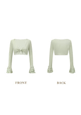 「ミントカラーのシーズン限定コルセット」カーディガン