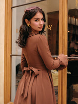 クラシックブラックコーヒーコルセットドレス