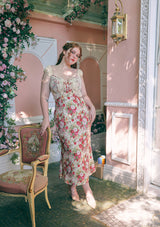 "Rainbow Flower" Dress in Large Size