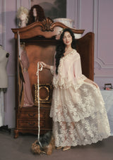 「薄桃色の霞凧」カーディガン