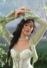 「ミントカラーのシーズン限定コルセット」カーディガン