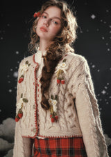 ストロベリーモンブラン ニットカーディガン