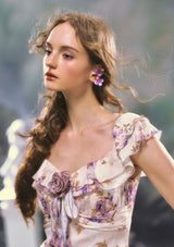 「風に揺れるパープルアイリス」ドレス