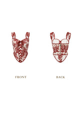 "Red Sake Brewery" Corset
