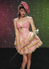 グレープグリンダコルセットドレス(ショート)