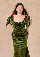 カーブ&プラス グリーンウッドローズ メタモルフォシス ドレス