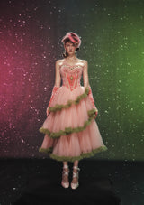 グレープグリンダコルセットドレス(ロング)