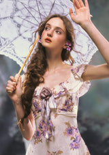 「風に揺れるパープルアイリス」ドレス