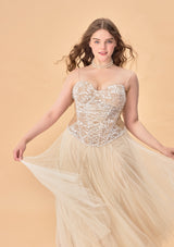 「白い月が夢を紡ぐ」コルセット大きいサイズ