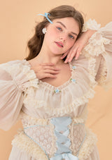 「青い紫陽花」コルセットドレス大きいサイズ