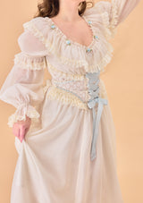 「青い紫陽花」コルセットドレス大きいサイズ