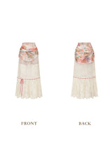 "Moon Viewing and Flower Mirror" Skirt