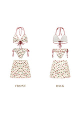 "Strawberry Jam" three-piece bikini