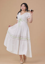 "Green Apple Paradise" Dress, Large Size