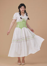 "Green Apple Paradise" Dress, Large Size