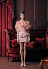 "Peach Heart" faux fur coat