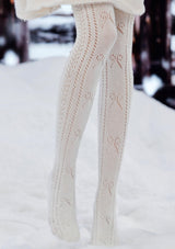 "Snowflake" knitted stockings
