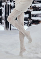 "Snowflake" knitted stockings