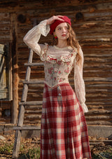"Rosy Christmas" Skirt